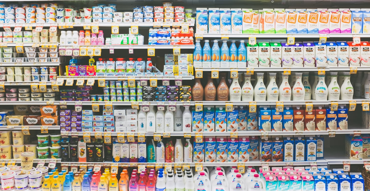 Food label being examined closely